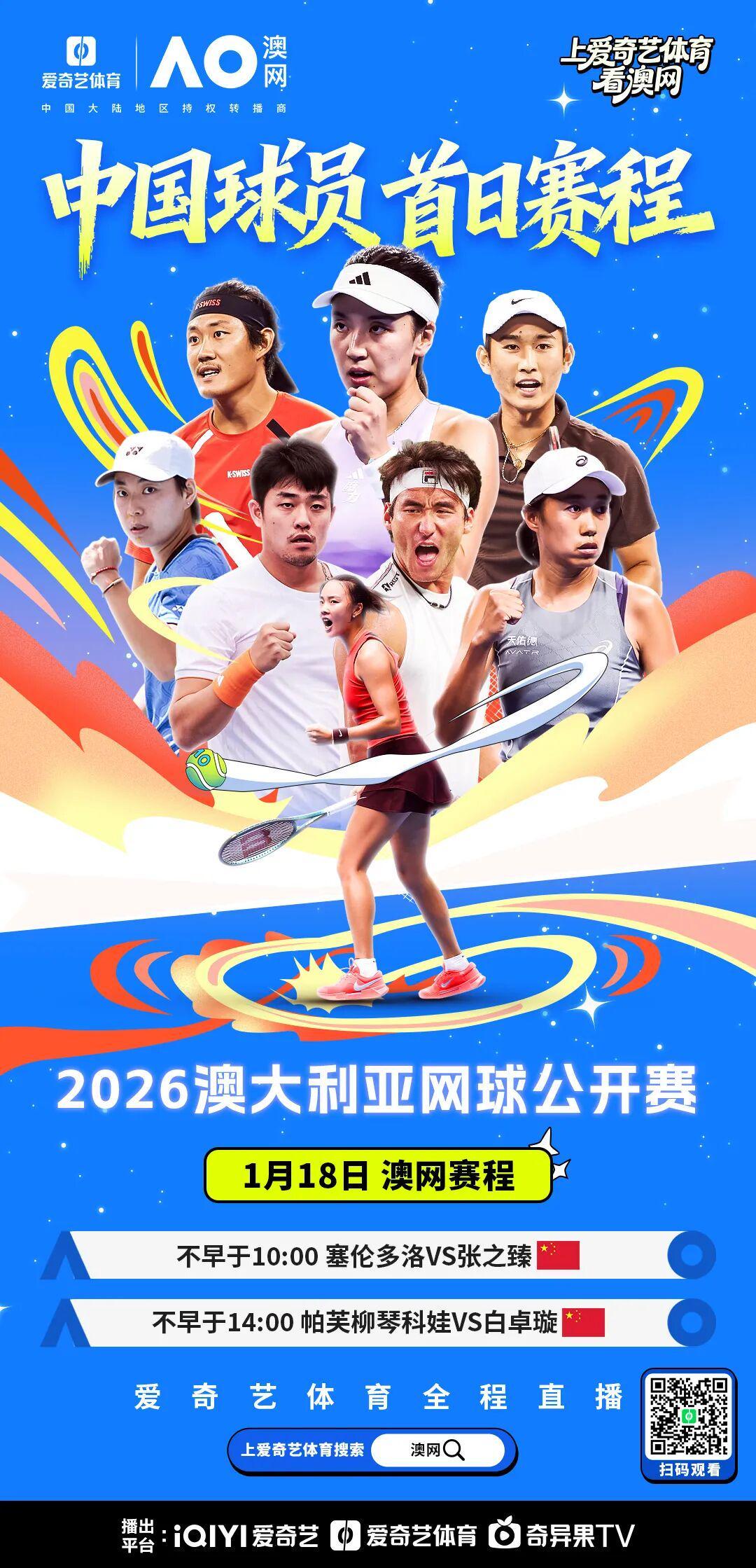 LOL竞猜-今日开打！2026澳网首日预告：张之臻白卓璇出战 45岁大威重返墨尔本